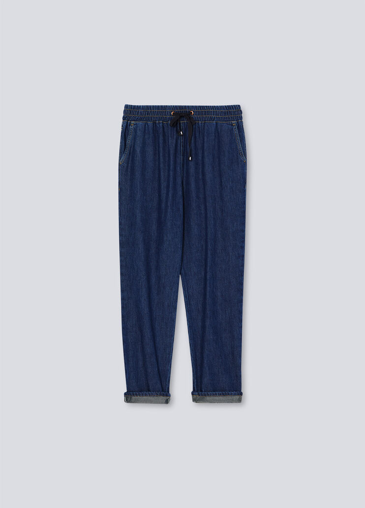Eco-friendly denim joggers blue denim Liu Jo - large image number 5 Eco-friendly denim joggers blue denim Liu Jo - large image number 5