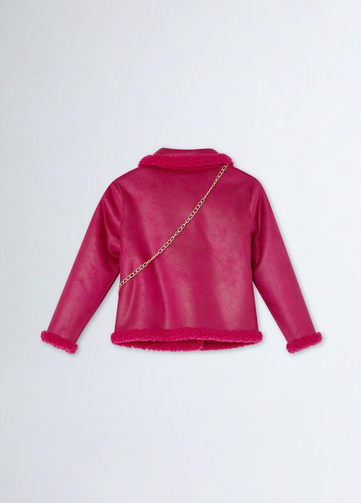 Wendejacke aus Plüsch mit Tasche rosa Liu Jo - medium Wendejacke aus Plüsch mit Tasche rosa Liu Jo - medium