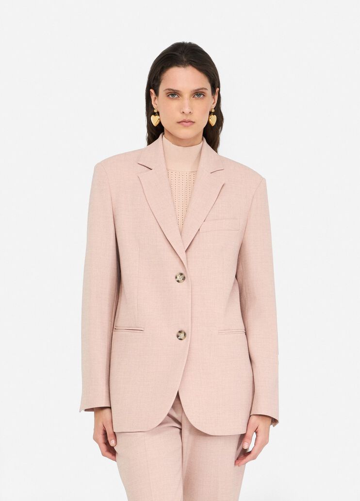 Melange fabric blazer pink Liu Jo - large image number 0 Melange fabric blazer pink Liu Jo - large image number 0