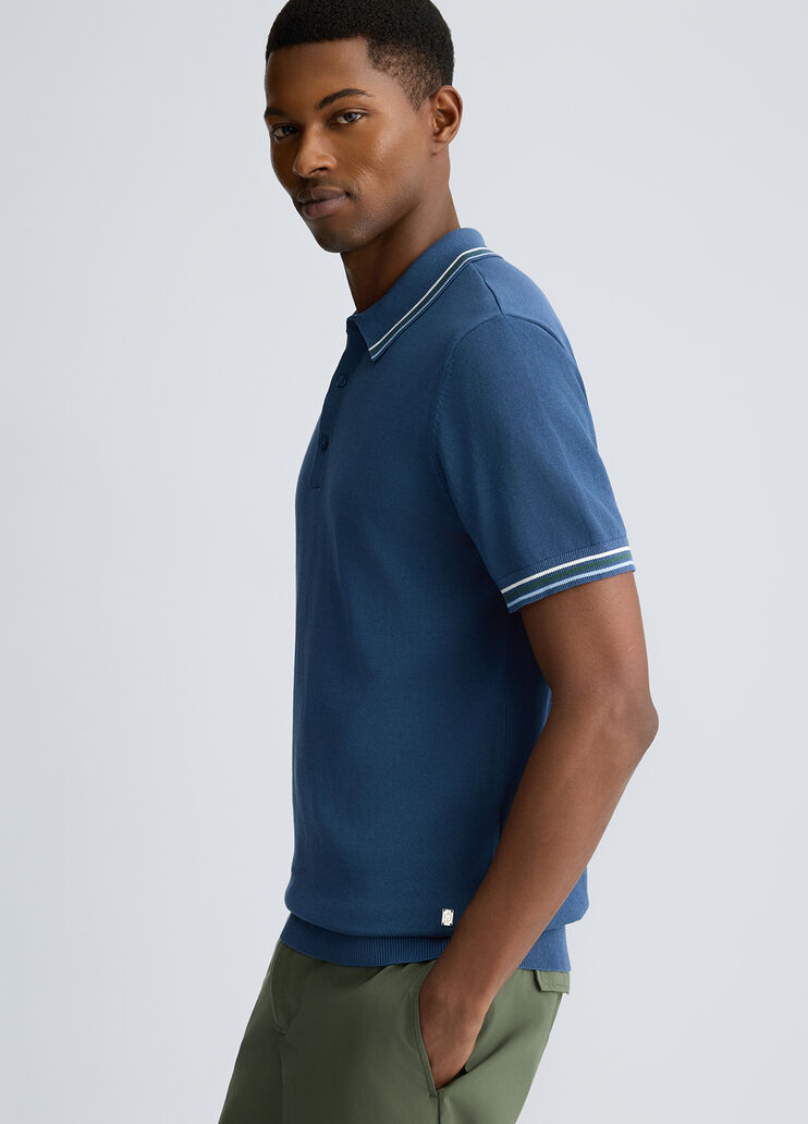 Blue knit polo shirt lapis blue Liu Jo - large image number 3 Blue knit polo shirt lapis blue Liu Jo - large image number 3