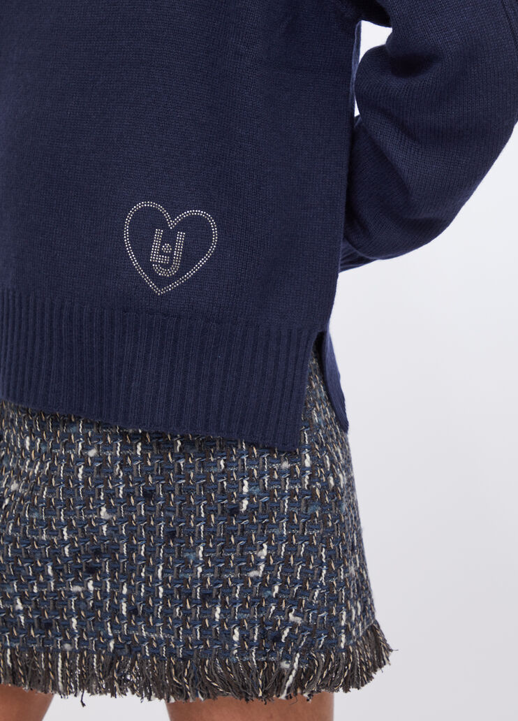 Wool and cashmere turtleneck dark blue Liu Jo - large image number 3 Wool and cashmere turtleneck dark blue Liu Jo - large image number 3