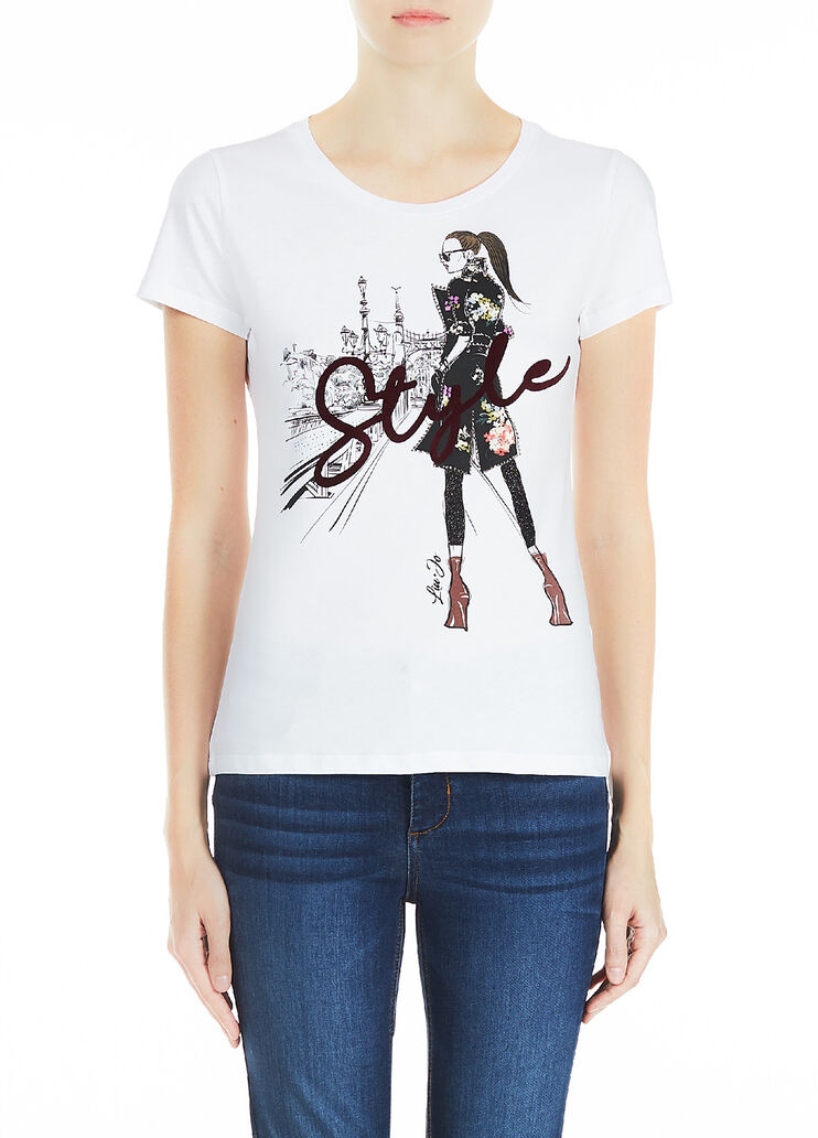 T-shirt with print White Liu Jo - large image number 0 T-shirt with print White Liu Jo - large image number 0