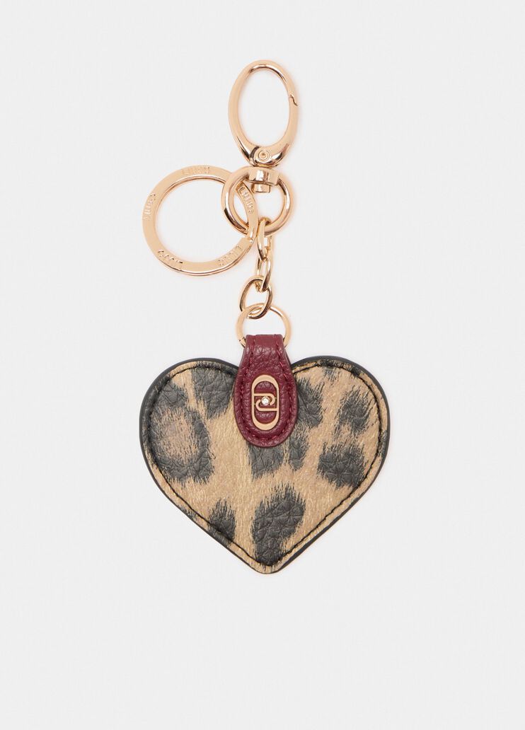 Keyring with animal-print heart leopard print Liu Jo - medium Keyring with animal-print heart leopard print Liu Jo - medium
