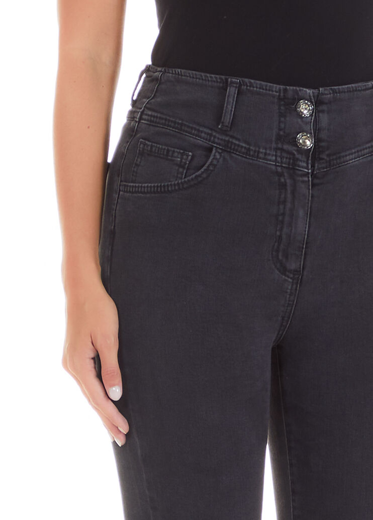 Jeans mit hohem Bund Schwarz Liu Jo - large image number 2 Jeans mit hohem Bund Schwarz Liu Jo - large image number 2