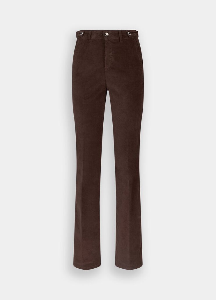 Bootcut-Hose aus Samt Schokolade Liu Jo - large image number 6