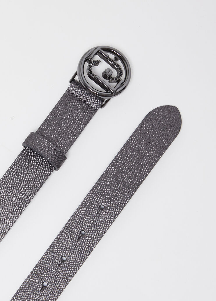 Cintura con fibbia logata grigio Liu Jo - large image number 0