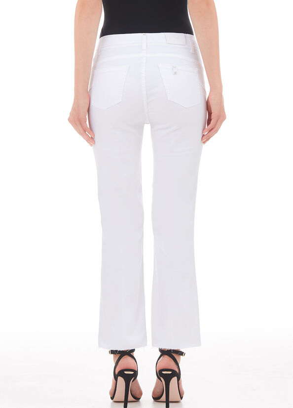 Pantalon évasé avec bouton blanc Liu Jo - large image number 1