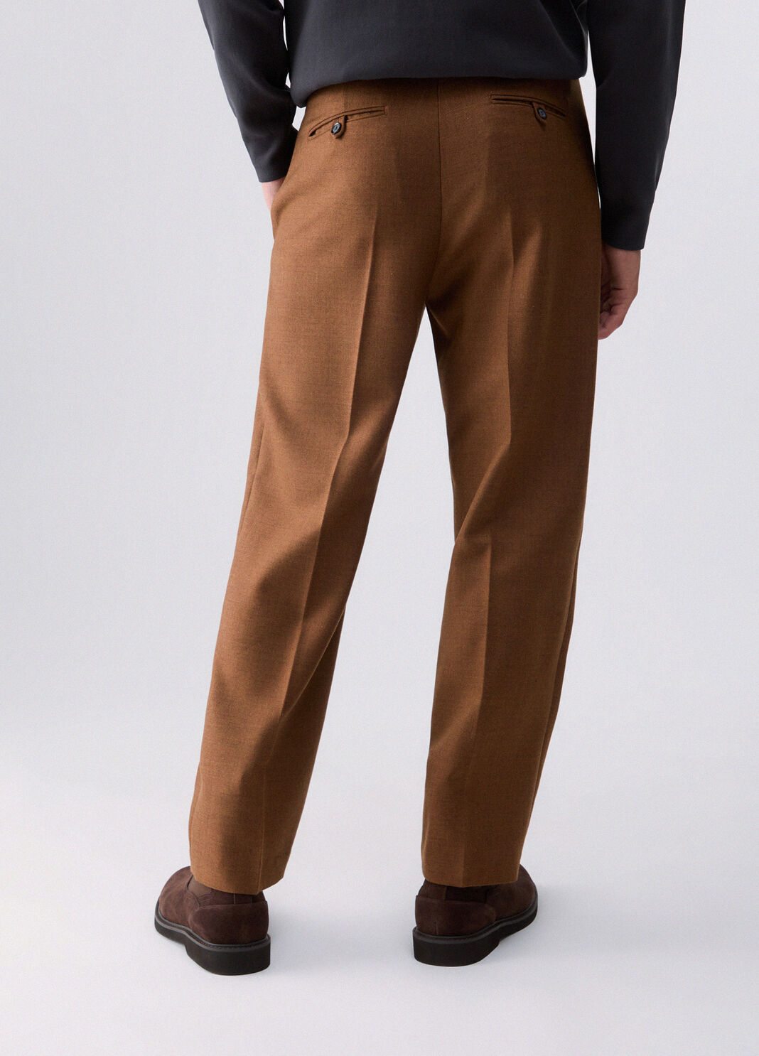 Trousers relaxed fit in a wool blend brown Liu Jo - large image number 1