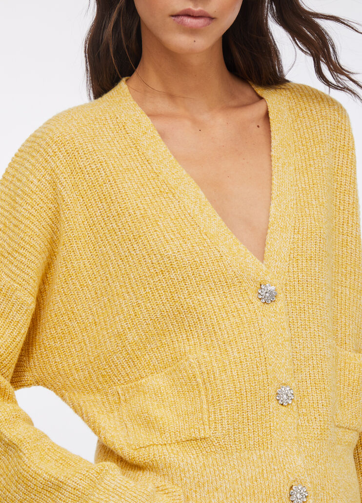 Cardigan with jewel buttons dark gold Liu Jo - large image number 2