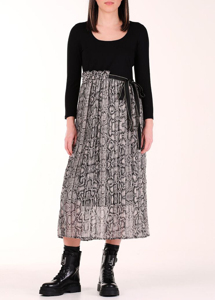 Robe midi avec ceinture python Liu Jo - large image number 0 Robe midi avec ceinture python Liu Jo - large image number 0