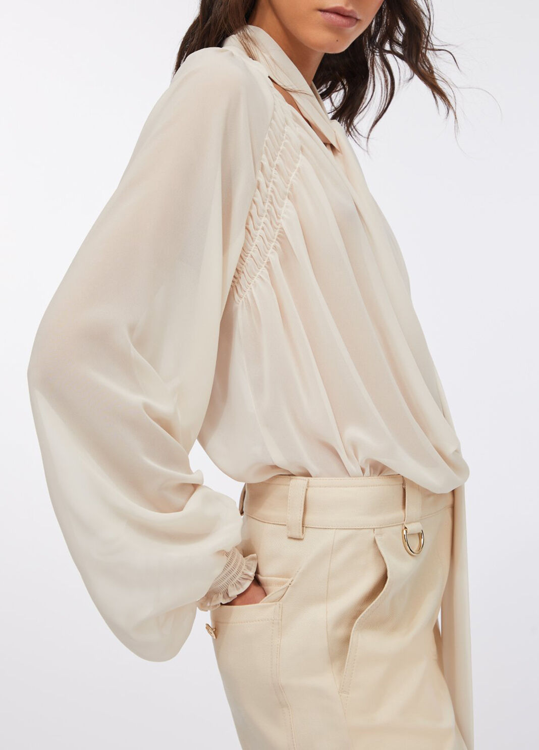 Blusa in georgette avorio Liu Jo - large image number 2