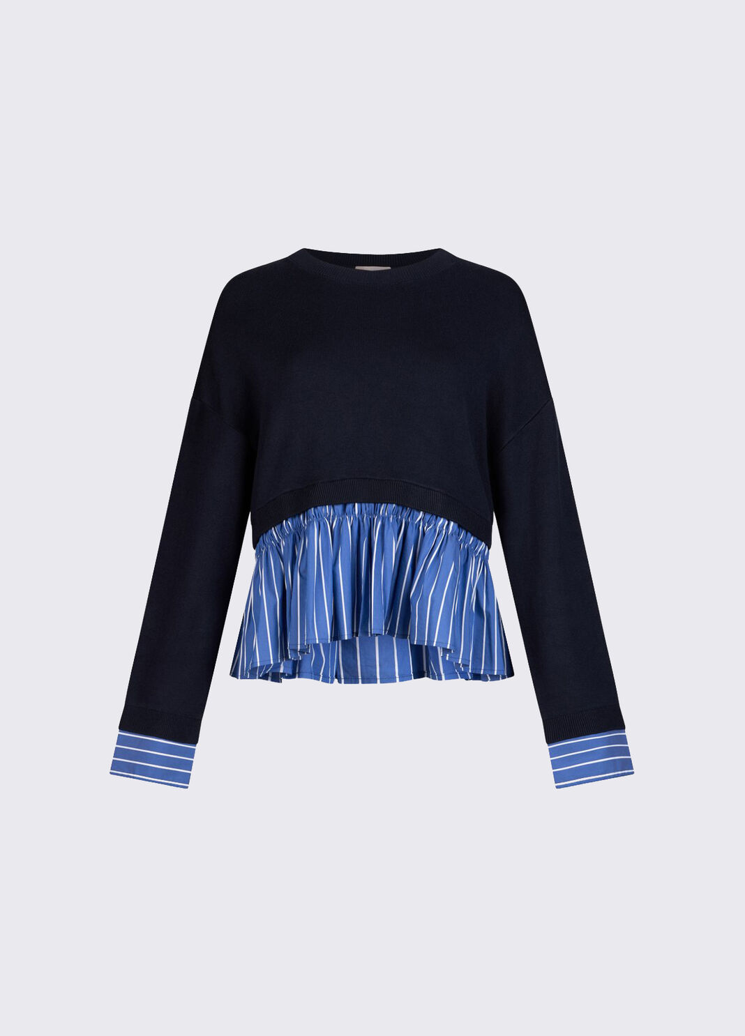 Jumper with flounces dark blue Liu Jo - large image number 6