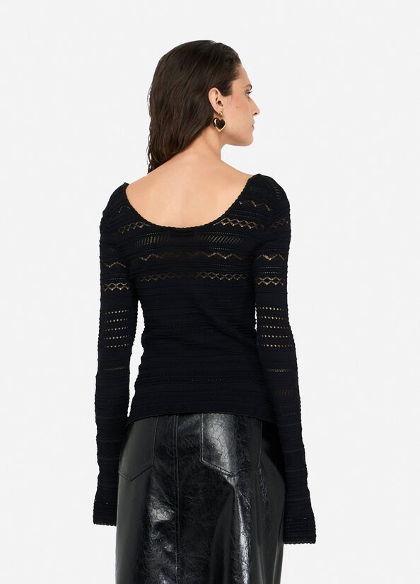 Openwork jumper black Liu Jo - large image number 1