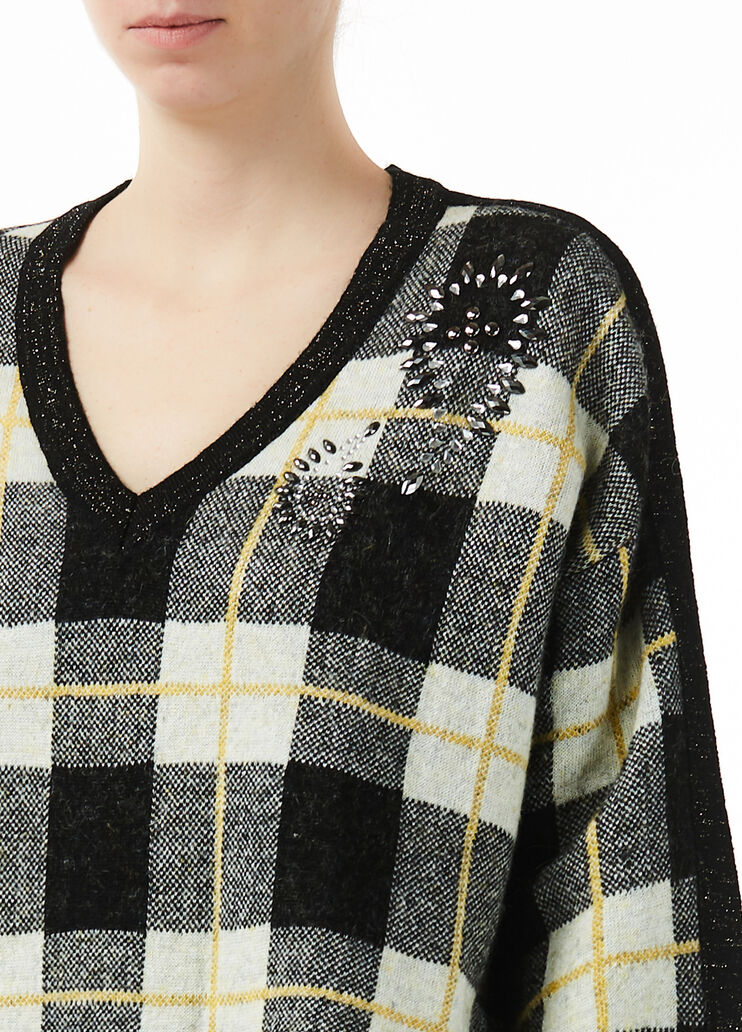 Pull &agrave; manches pagode Noir, blanc et jaune Liu Jo - large image number 2