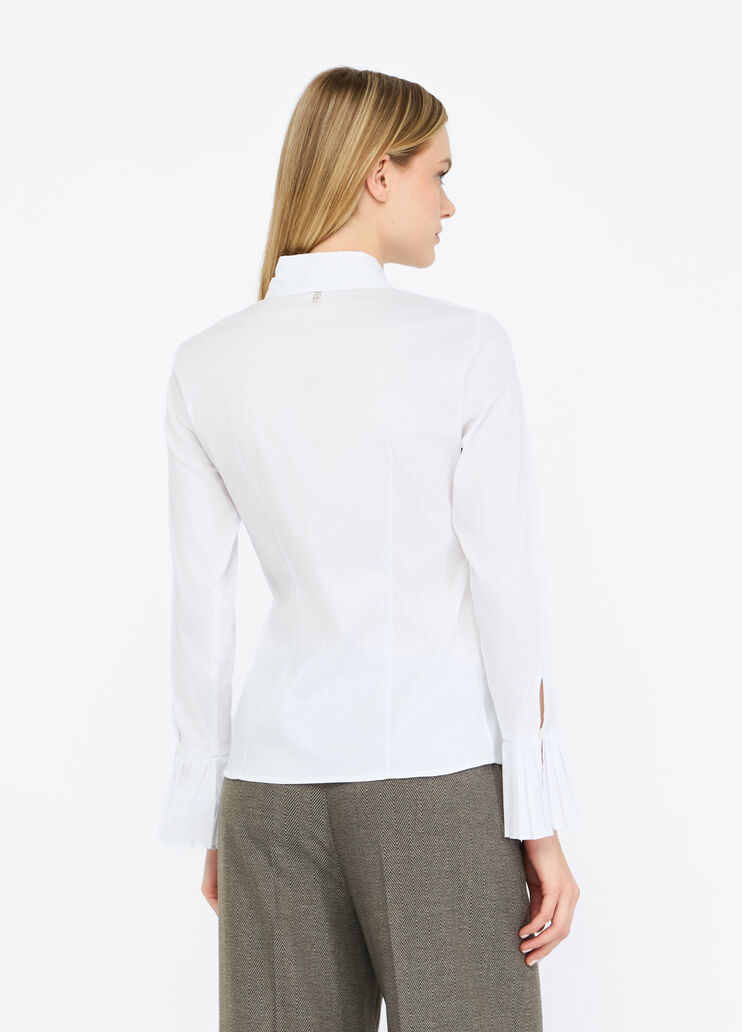 Shirt with pleated details white Liu Jo - large image number 1 Shirt with pleated details white Liu Jo - large image number 1