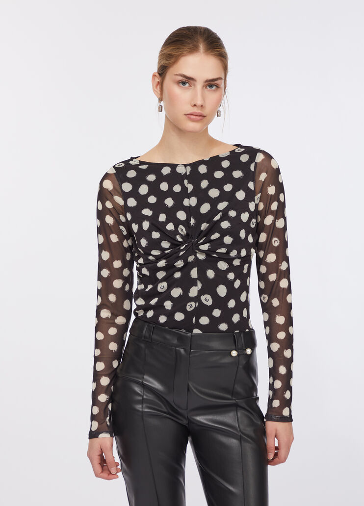 T-Shirt Liu Jo Better Schwarz getupft Liu Jo - medium