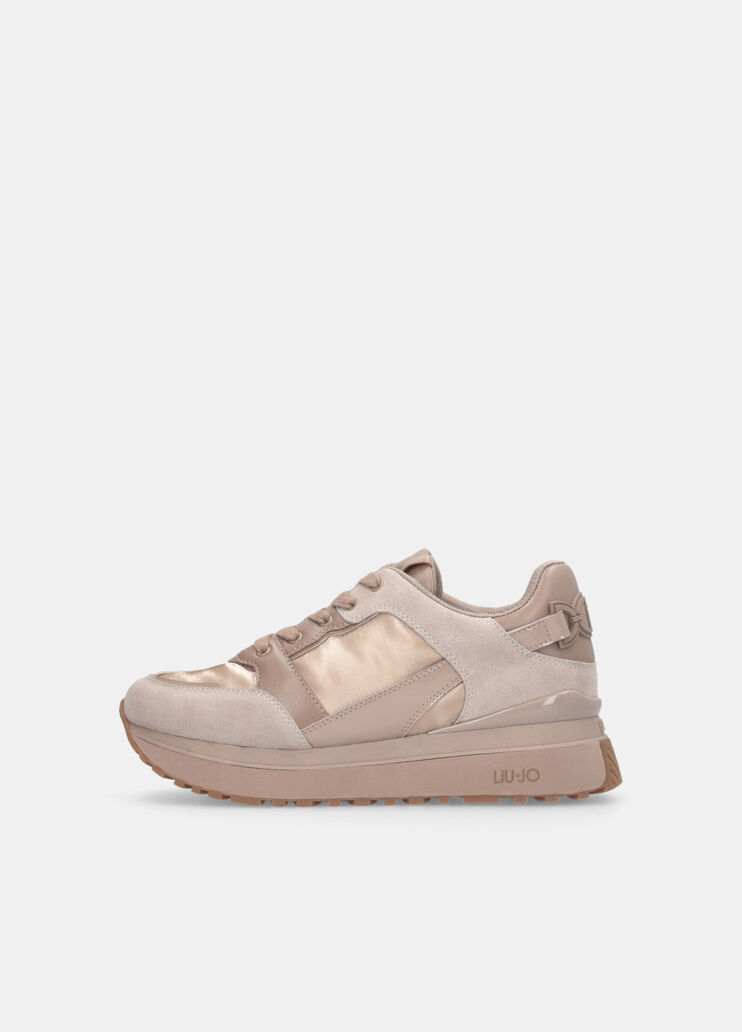 Leather platform sneakers  beige Liu Jo - large image number 4 Leather platform sneakers  beige Liu Jo - large image number 4