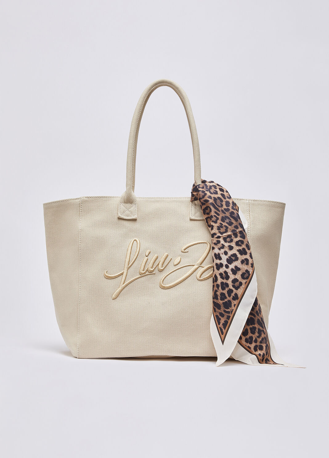 Large tote bag with foulard beige Liu Jo - large image number 1