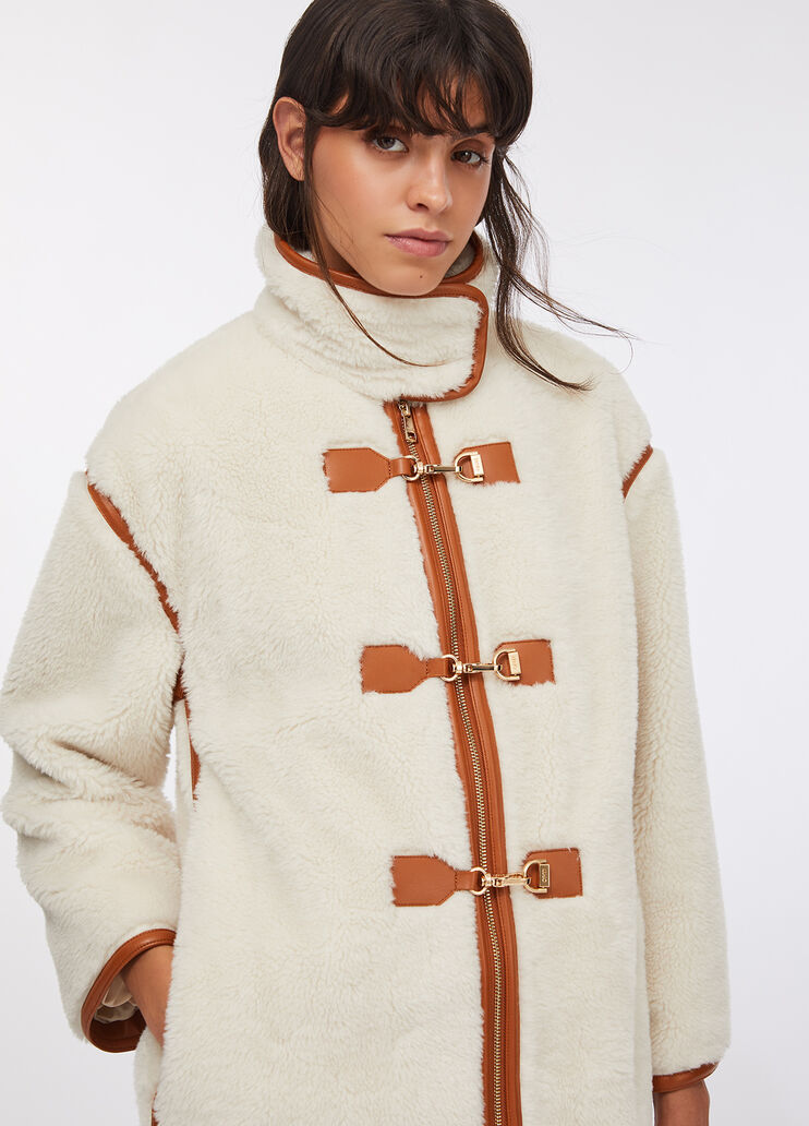 Chaqueta de tejido de peluche beige claro Liu Jo - large image number 2