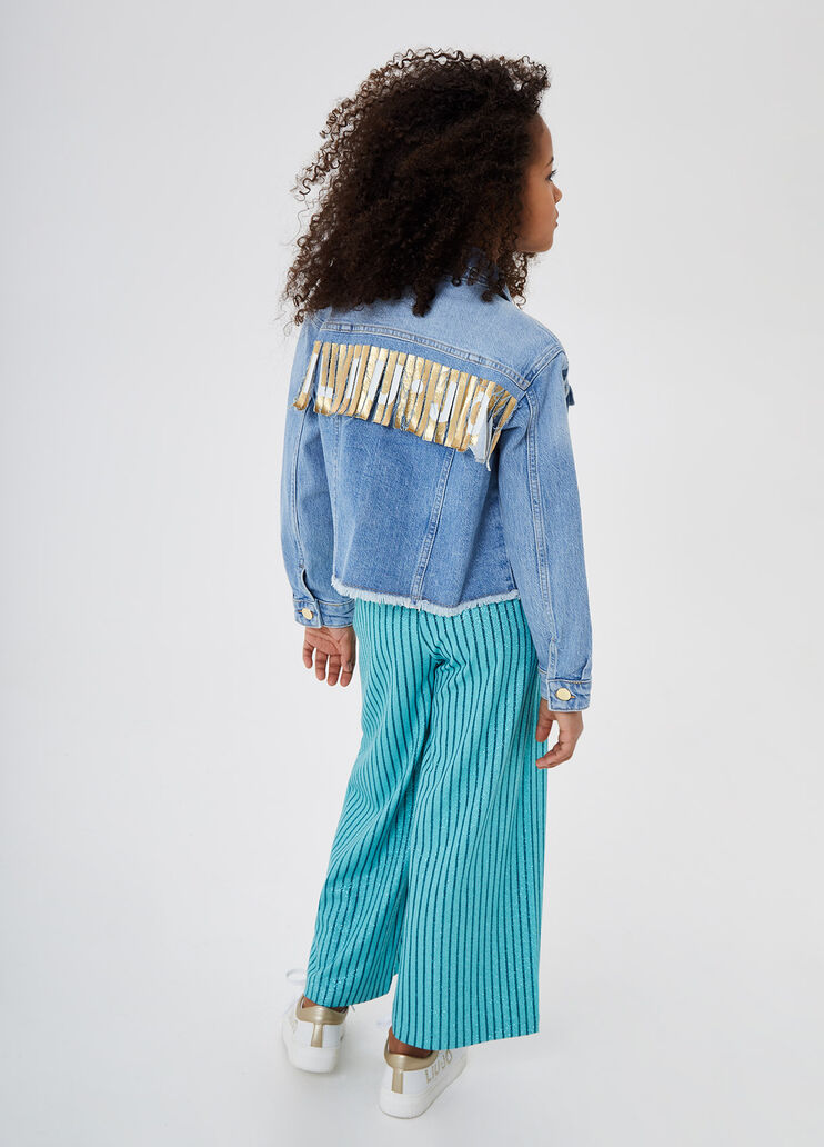 Giacca di jeans con frange Denim blu Liu Jo - large image number 2