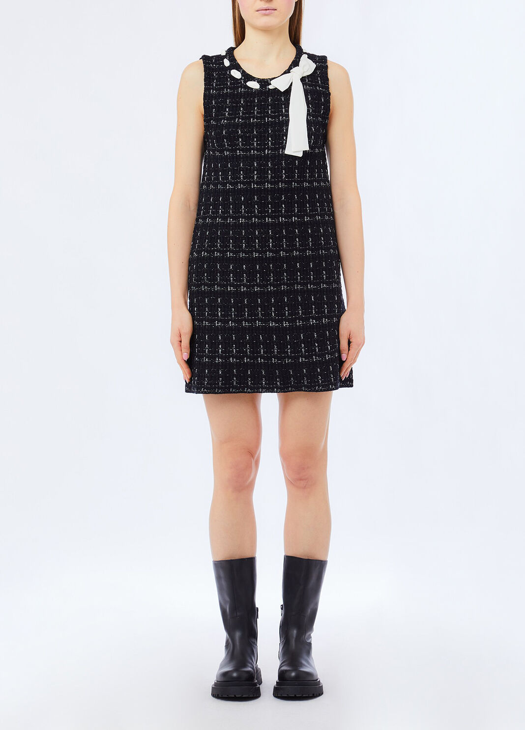 Kurzes Kleid aus Wollgemisch Schwarz Liu Jo - large image number 0