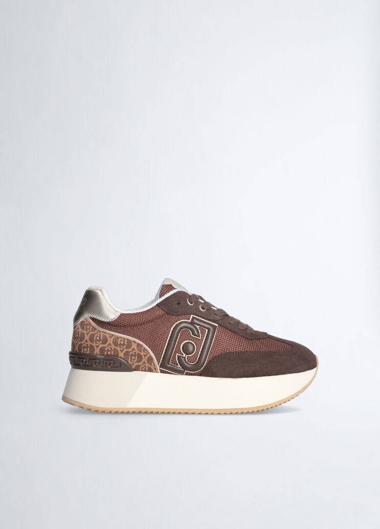 Brighty mesh monogram sneakers brown Liu Jo - medium Brighty mesh monogram sneakers brown Liu Jo - medium
