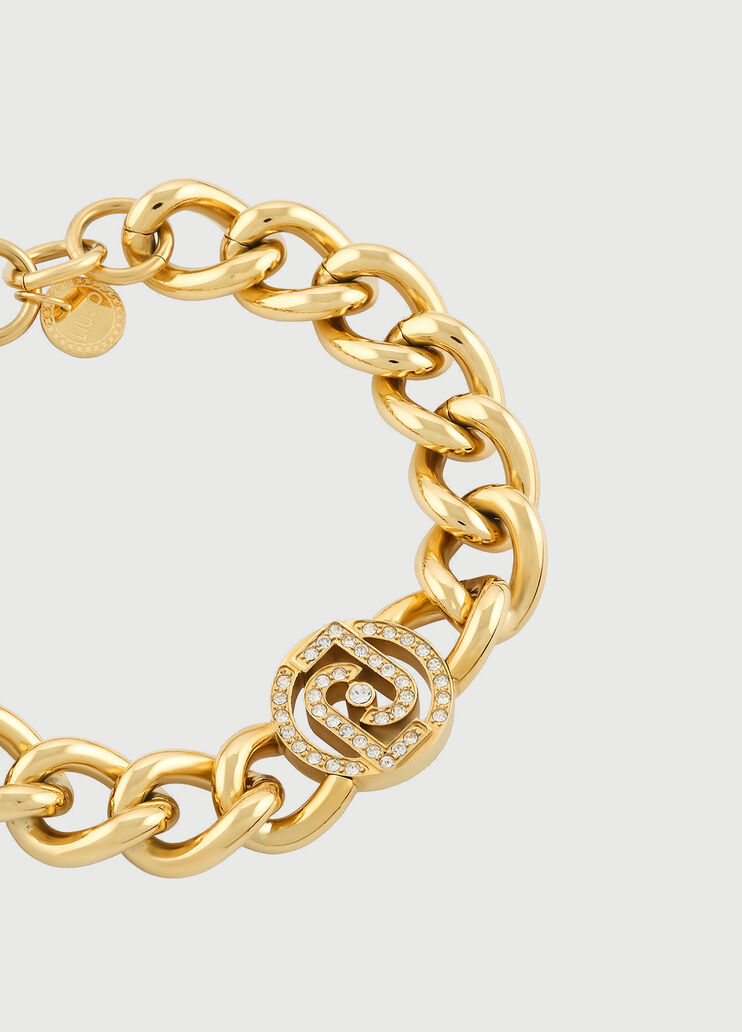 Bracciale con logo color oro Liu Jo - large image number 1