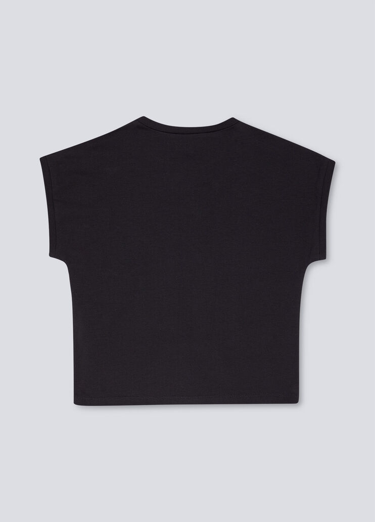 T-Shirt mit Fransen Schwarz Liu Jo - large image number 1 T-Shirt mit Fransen Schwarz Liu Jo - large image number 1