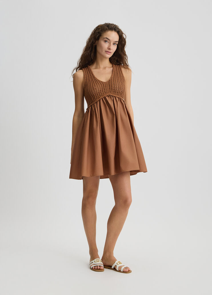 Cotton dress caramel Liu Jo - large image number 0 Cotton dress caramel Liu Jo - large image number 0