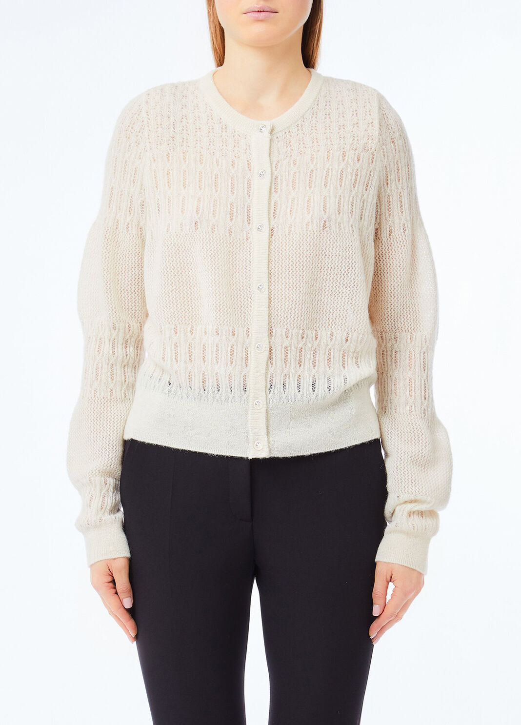 Wool and alpaca cardigan white Liu Jo - large image number 0