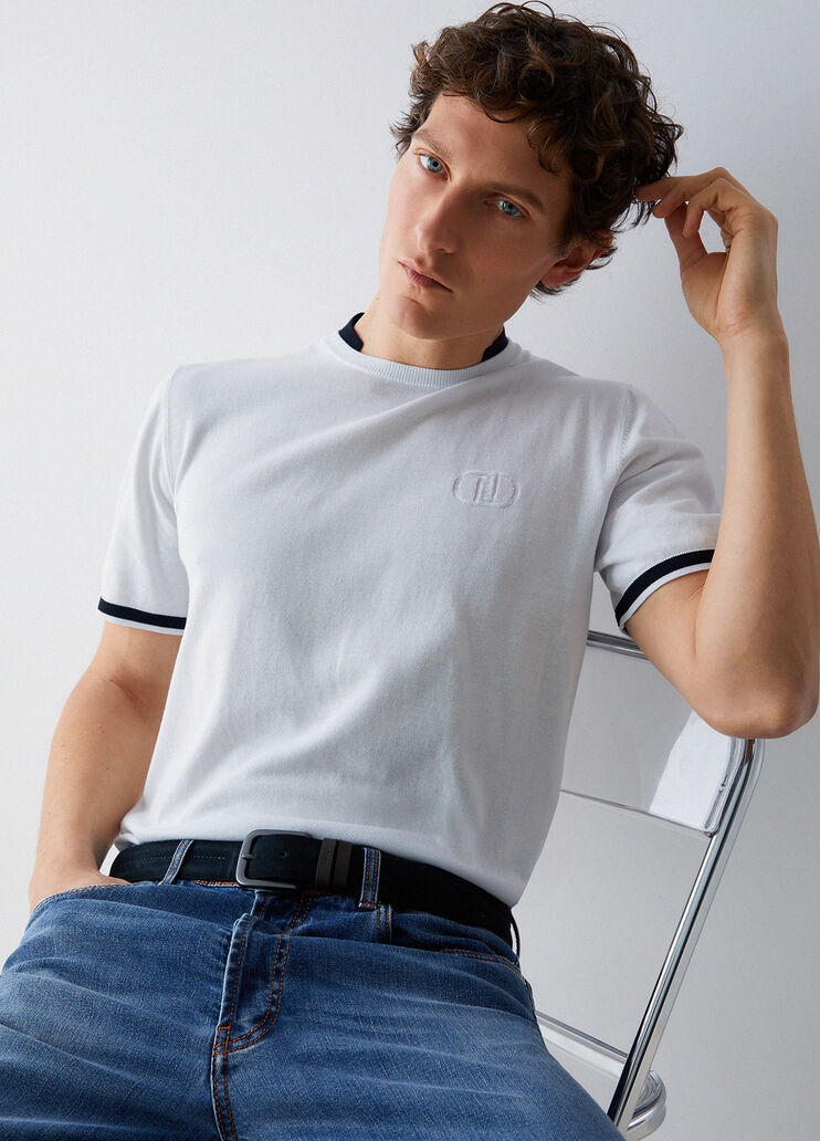 T-shirt en maille bleu clair poudre Liu Jo - medium