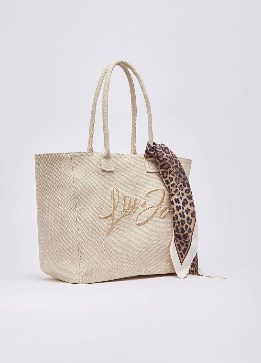 Large tote bag with foulard beige Liu Jo - large image number 2