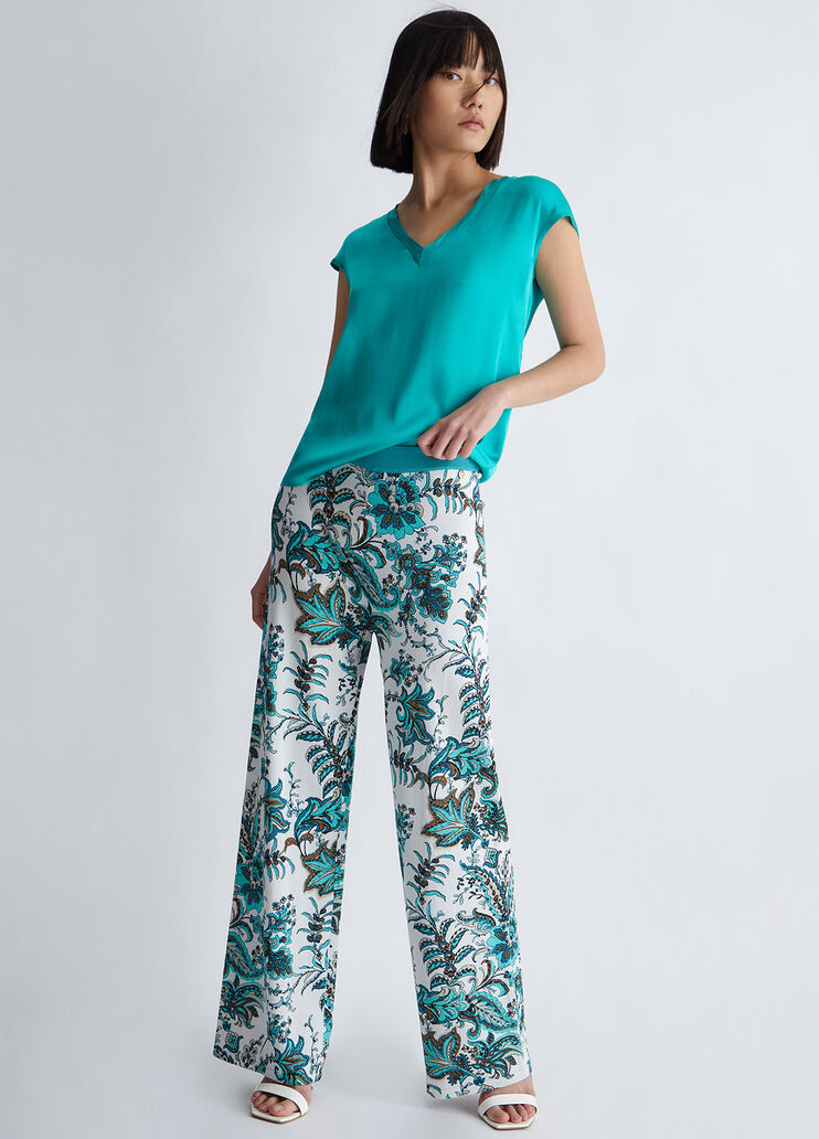 Silk blend blouse Aqua Liu Jo - look Silk blend blouse Aqua Liu Jo - look