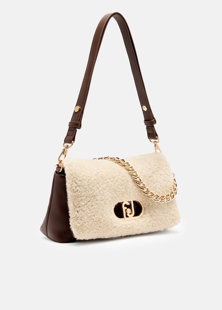 Borsa LaPuffy media in teddy testa di moro Liu Jo - large image number 2 Borsa LaPuffy media in teddy testa di moro Liu Jo - large image number 2