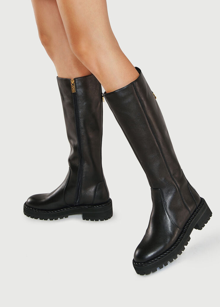 High boots in genuine leather black Liu Jo - large image number 0 High boots in genuine leather black Liu Jo - large image number 0