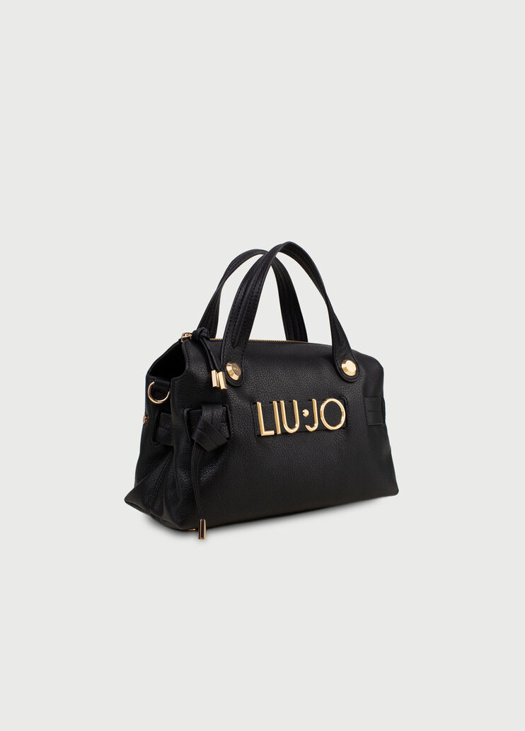 Small boston bag with logo Black Liu Jo - large image number 2 Small boston bag with logo Black Liu Jo - large image number 2