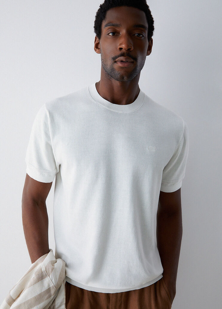 Cotton crepe T-shirt white Liu Jo - medium