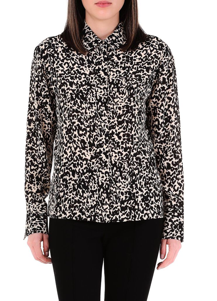 Hemdbluse aus Seide Animal Schwarz Liu Jo - large image number 0 Hemdbluse aus Seide Animal Schwarz Liu Jo - large image number 0