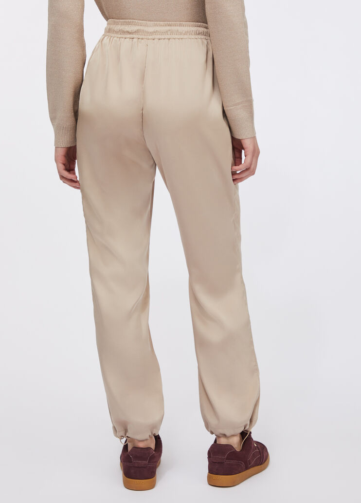 Satin trousers champagne Liu Jo - large image number 1