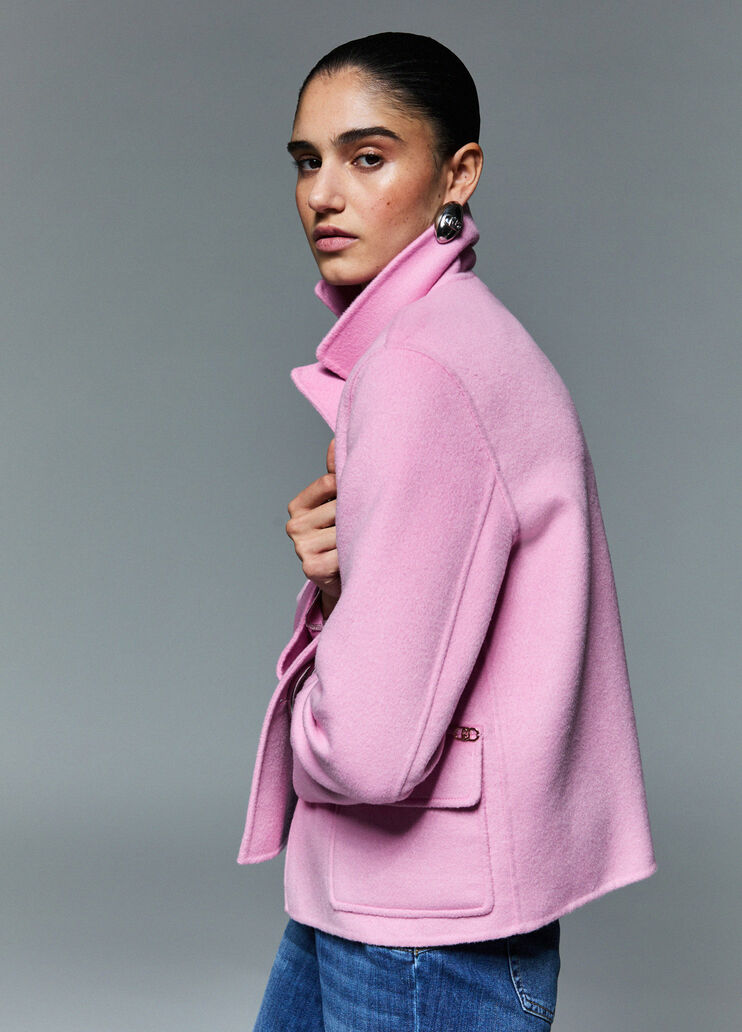 Короткое пальто из двухслойного сукна пудрово-розовый Liu Jo - medium