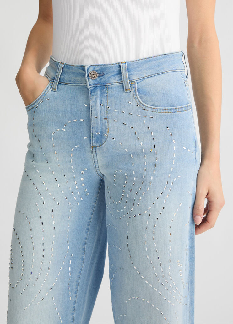 Flared jeans with studs light denim Liu Jo - large image number 2 Flared jeans with studs light denim Liu Jo - large image number 2