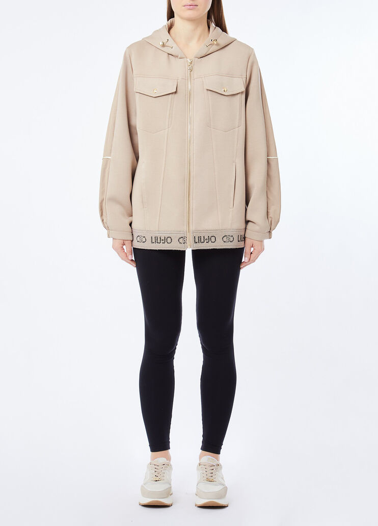Scuba and nylon jacket champagne Liu Jo - medium