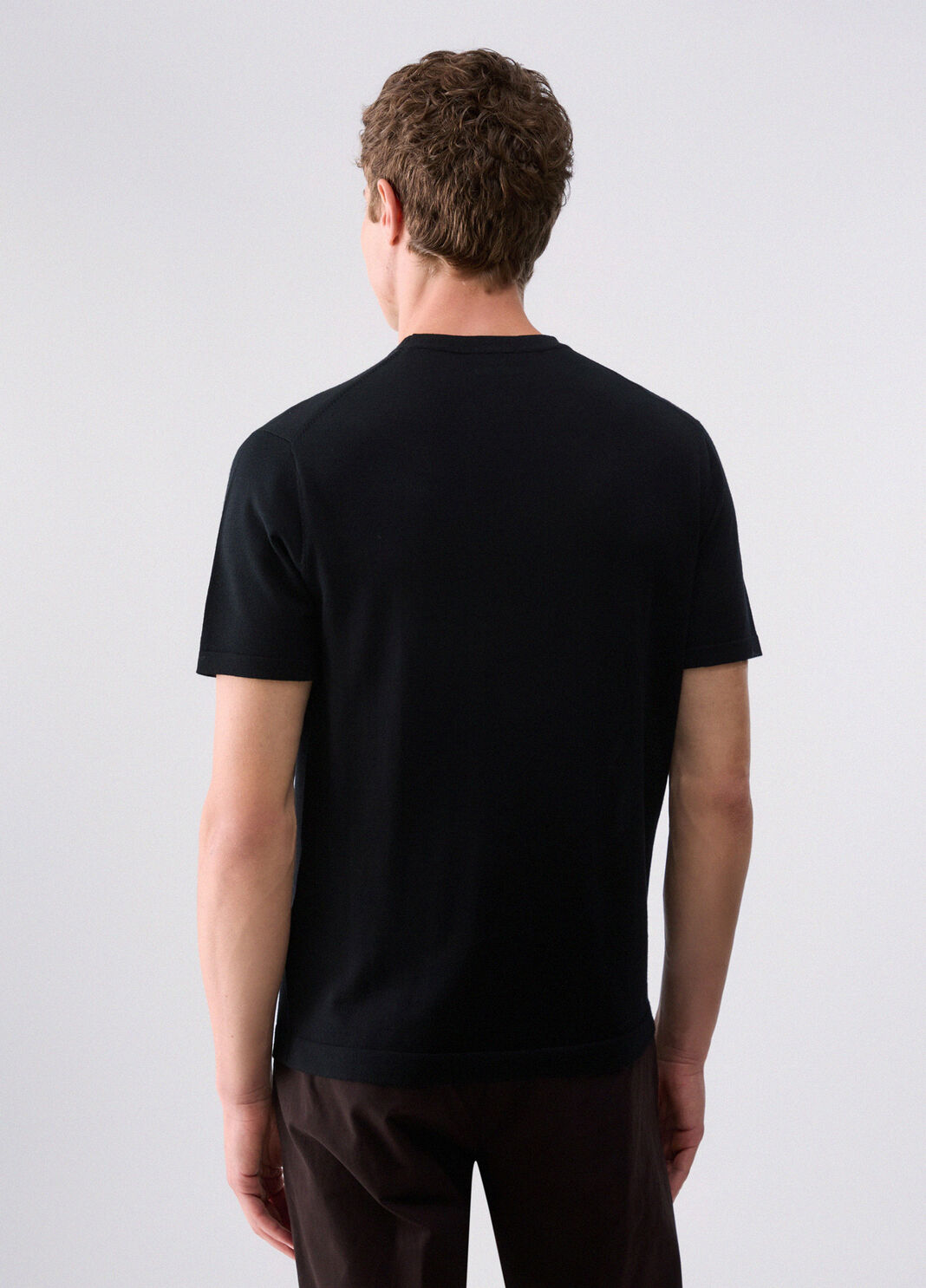 T-shirt en laine m&eacute;rinos noir Liu Jo - large image number 1