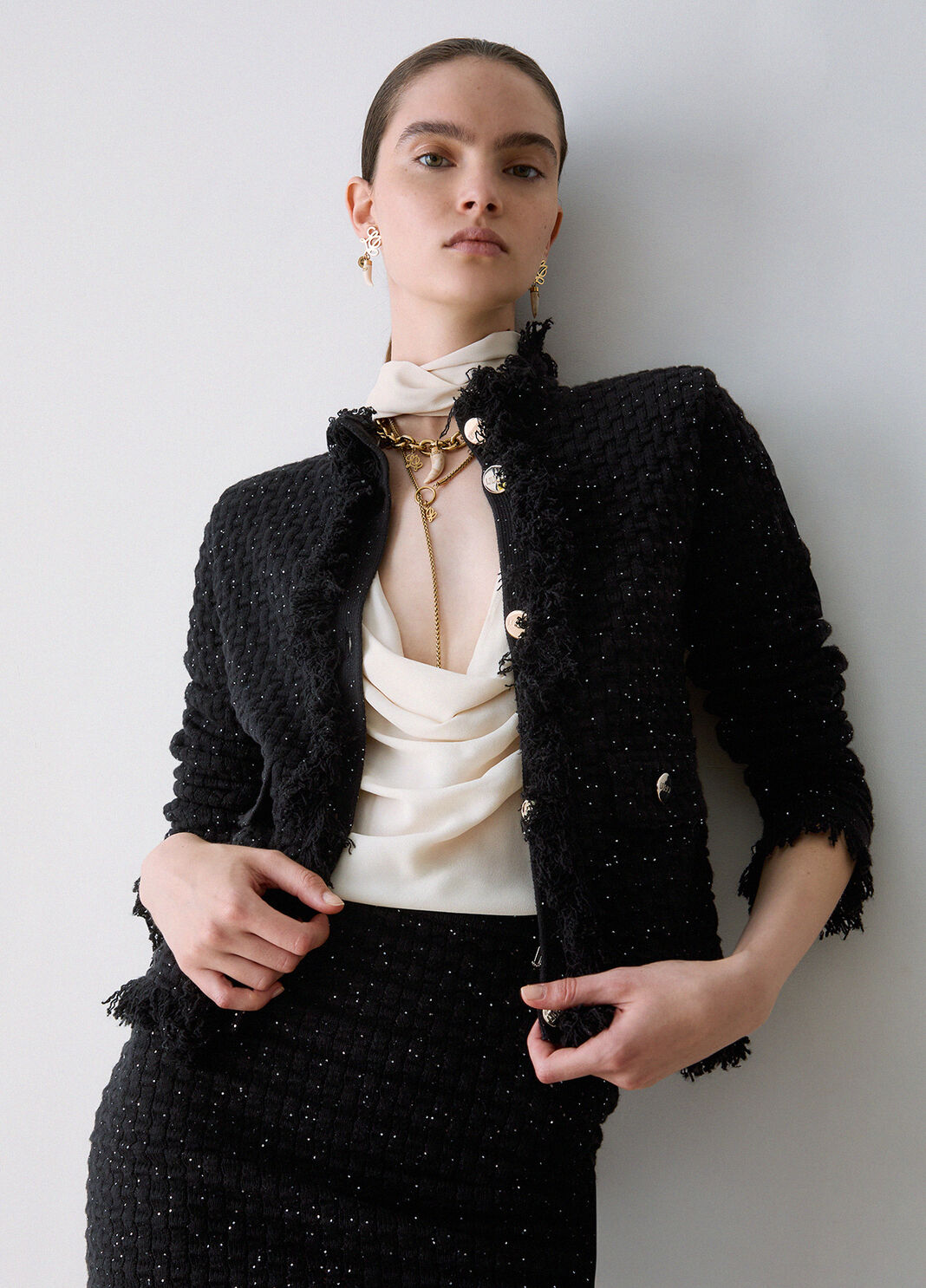 Jacket with Frayed Details black Liu Jo - large image number 3