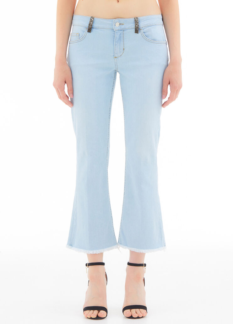 Flared jeans with glitter light denim Liu Jo - large image number 0 Flared jeans with glitter light denim Liu Jo - large image number 0