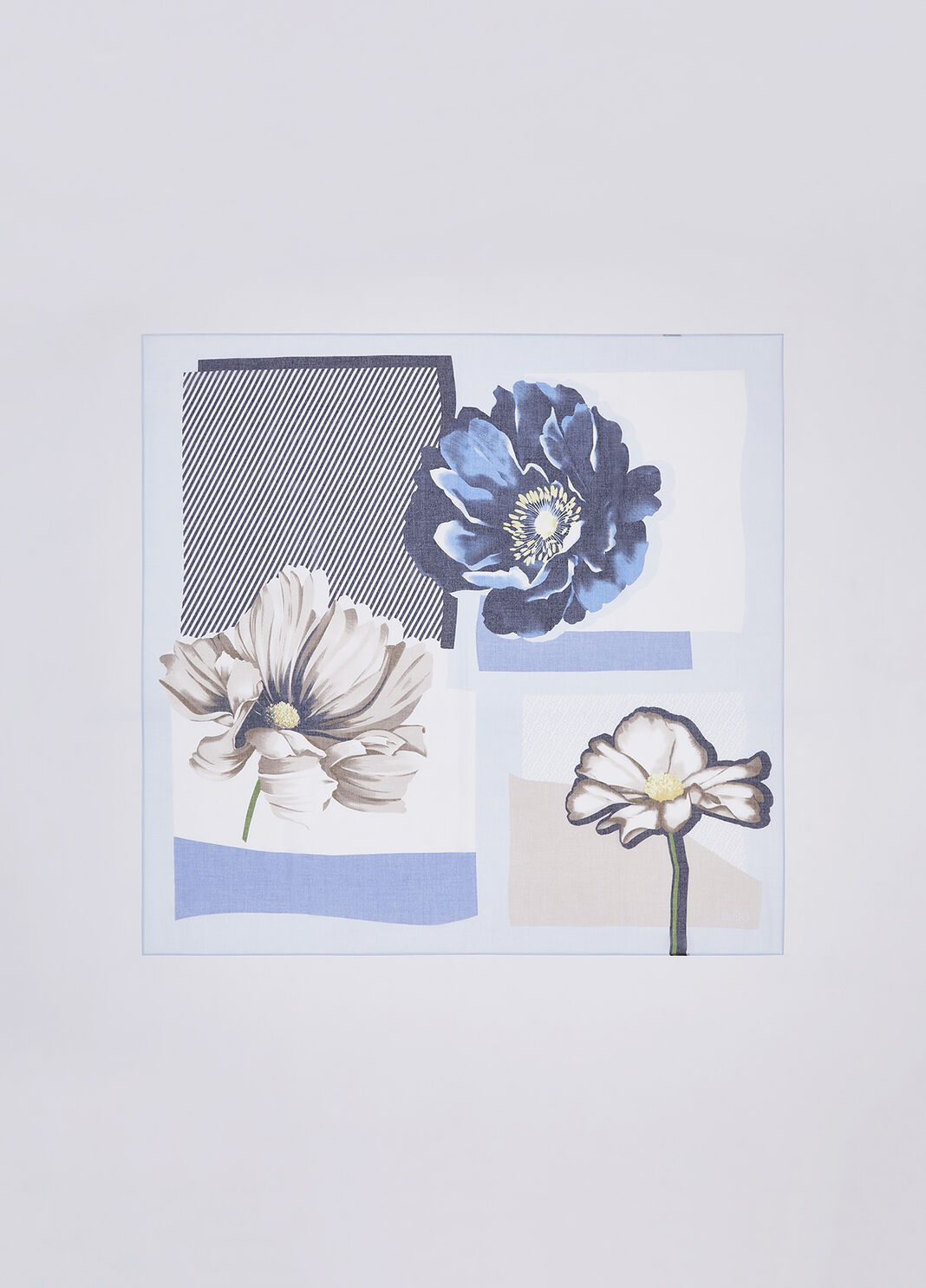 Foulard grande colorblock azzurro Liu Jo - large image number 2