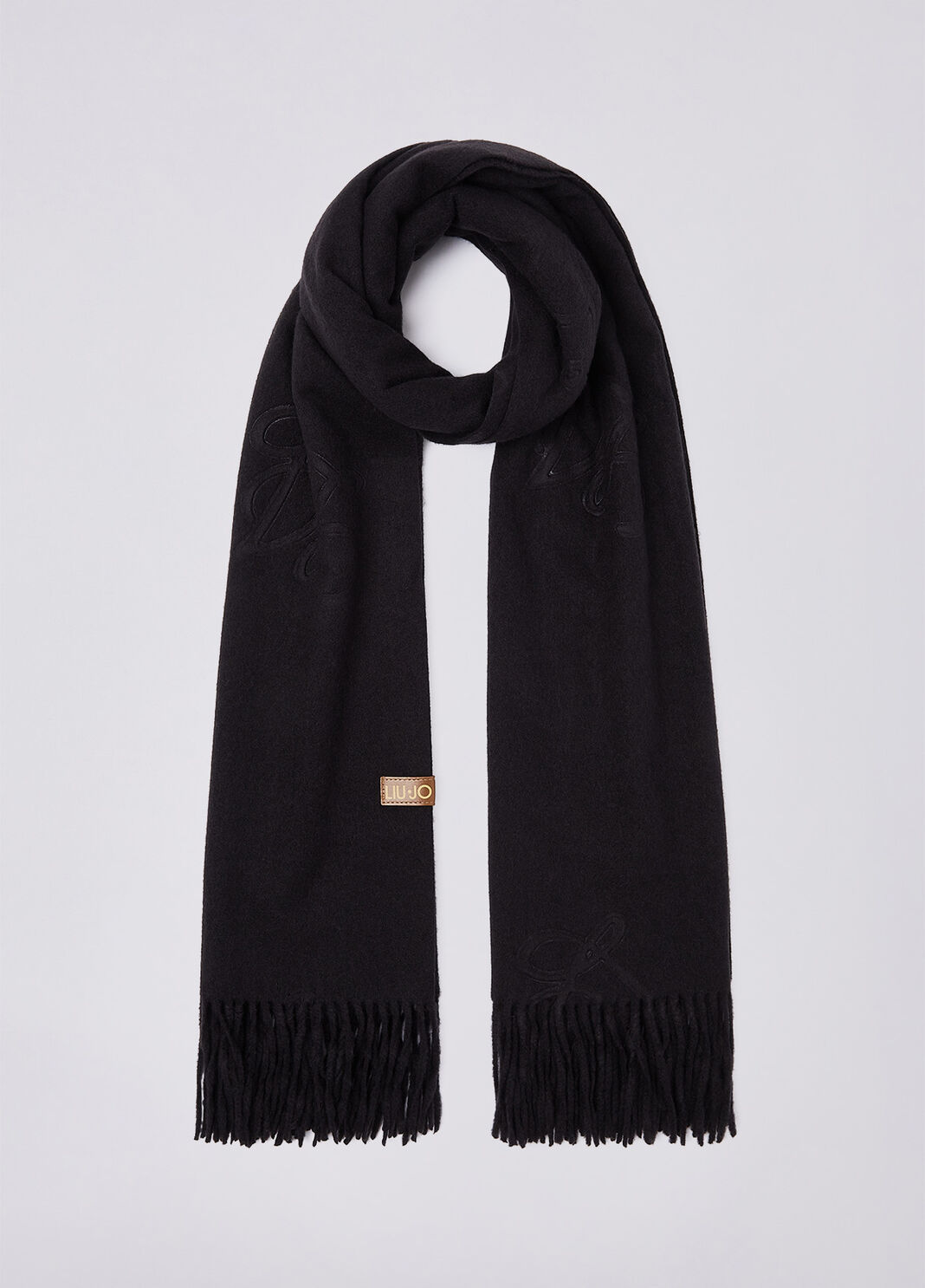 Stola mit Monogramm-Logo Schwarz Liu Jo - large image number 1