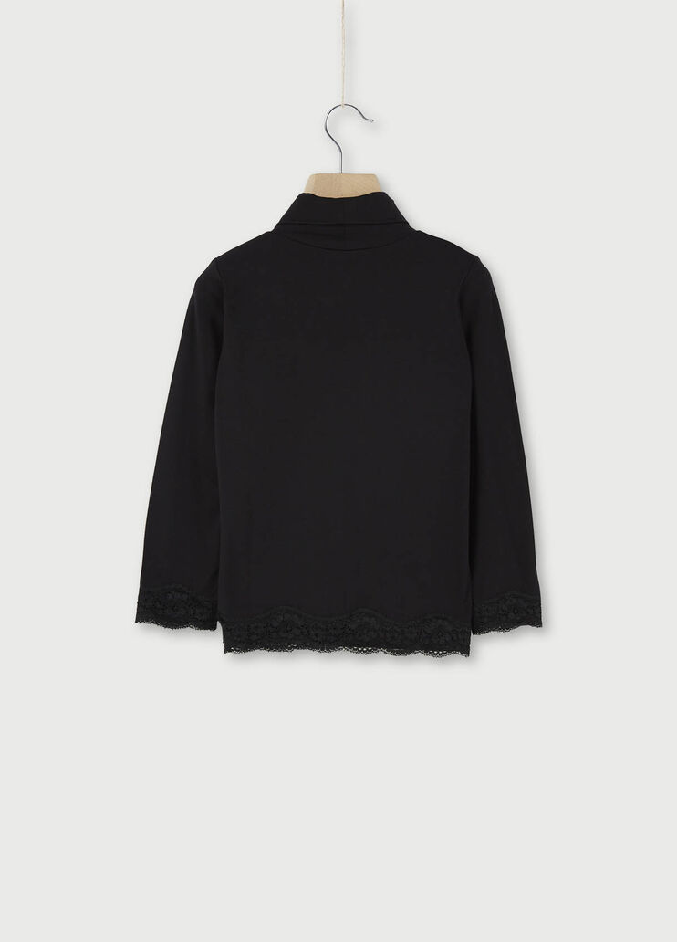 Turtleneck with lace Black Liu Jo - large image number 1