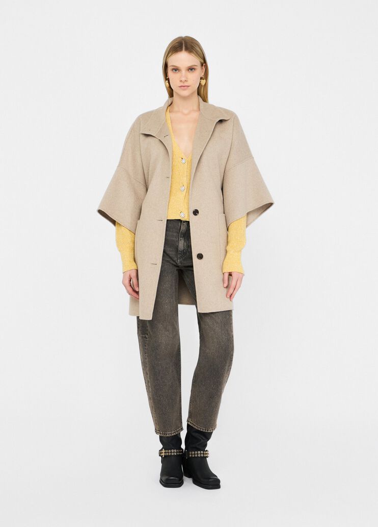 Wool coat with belt beige Liu Jo - large image number 5 Wool coat with belt beige Liu Jo - large image number 5