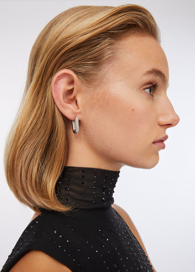 Серьги со стразами серебристый Liu Jo - medium